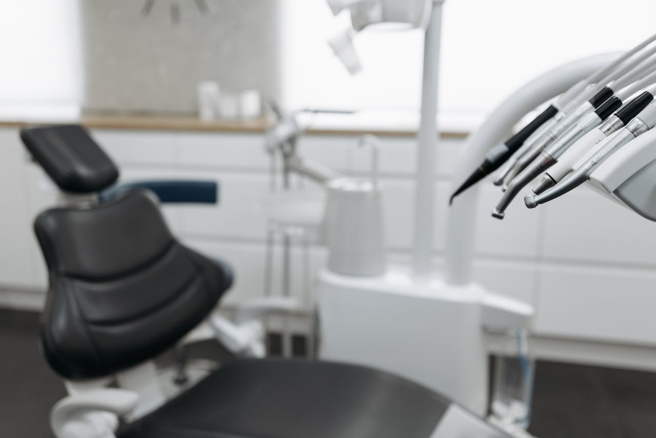 Stylish dental clinic interior featuring modern dental equipment.